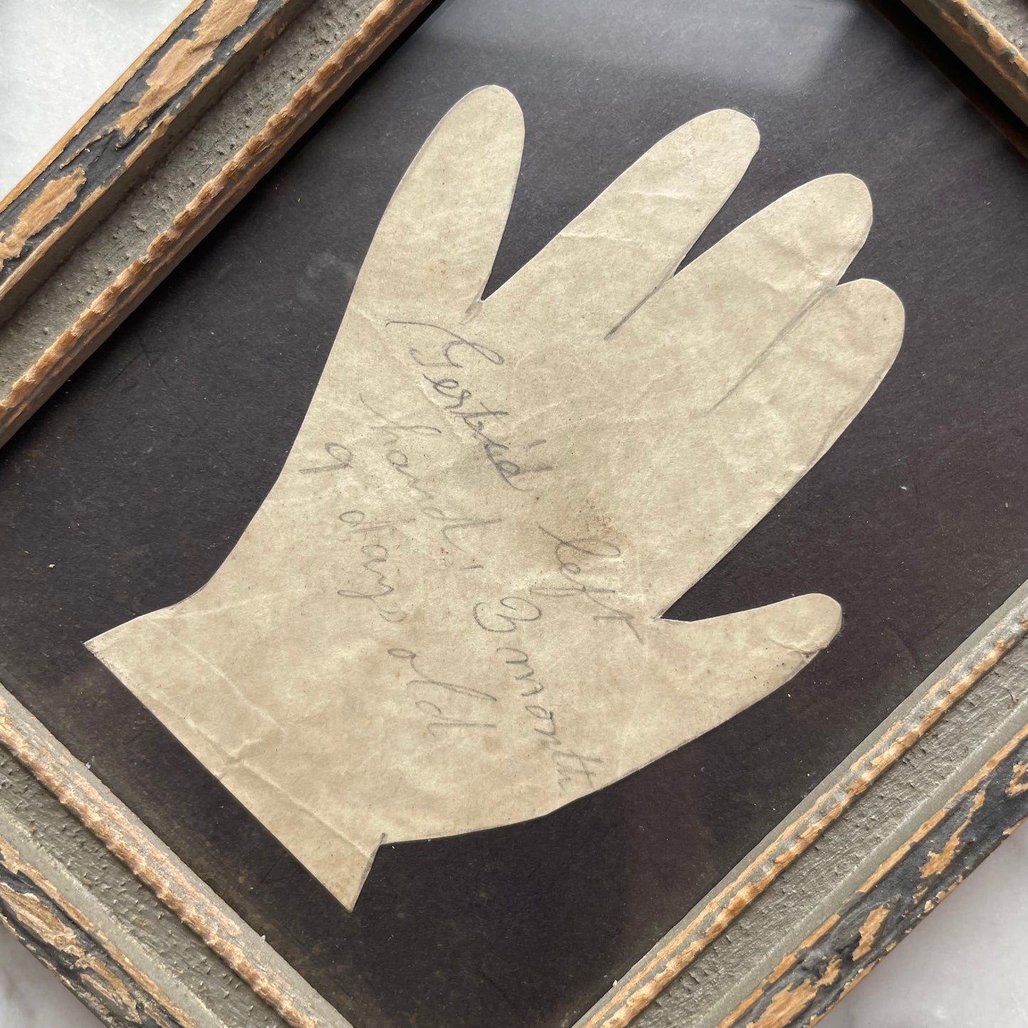 Antique Baby Hand Silhouette