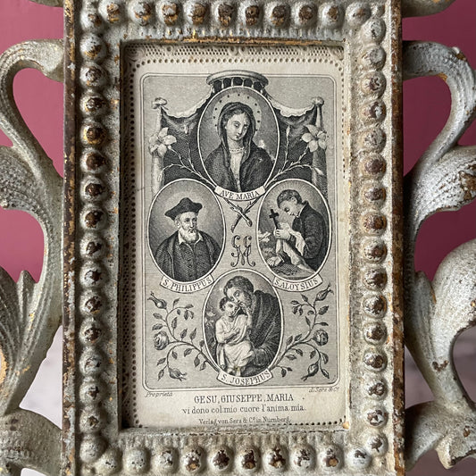 Antique Canivete in Cast Iron Frame