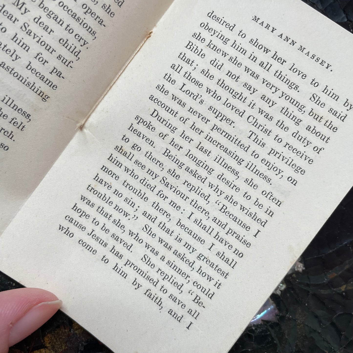 Victorian Mourning Chapbook | Mary Ann Massey