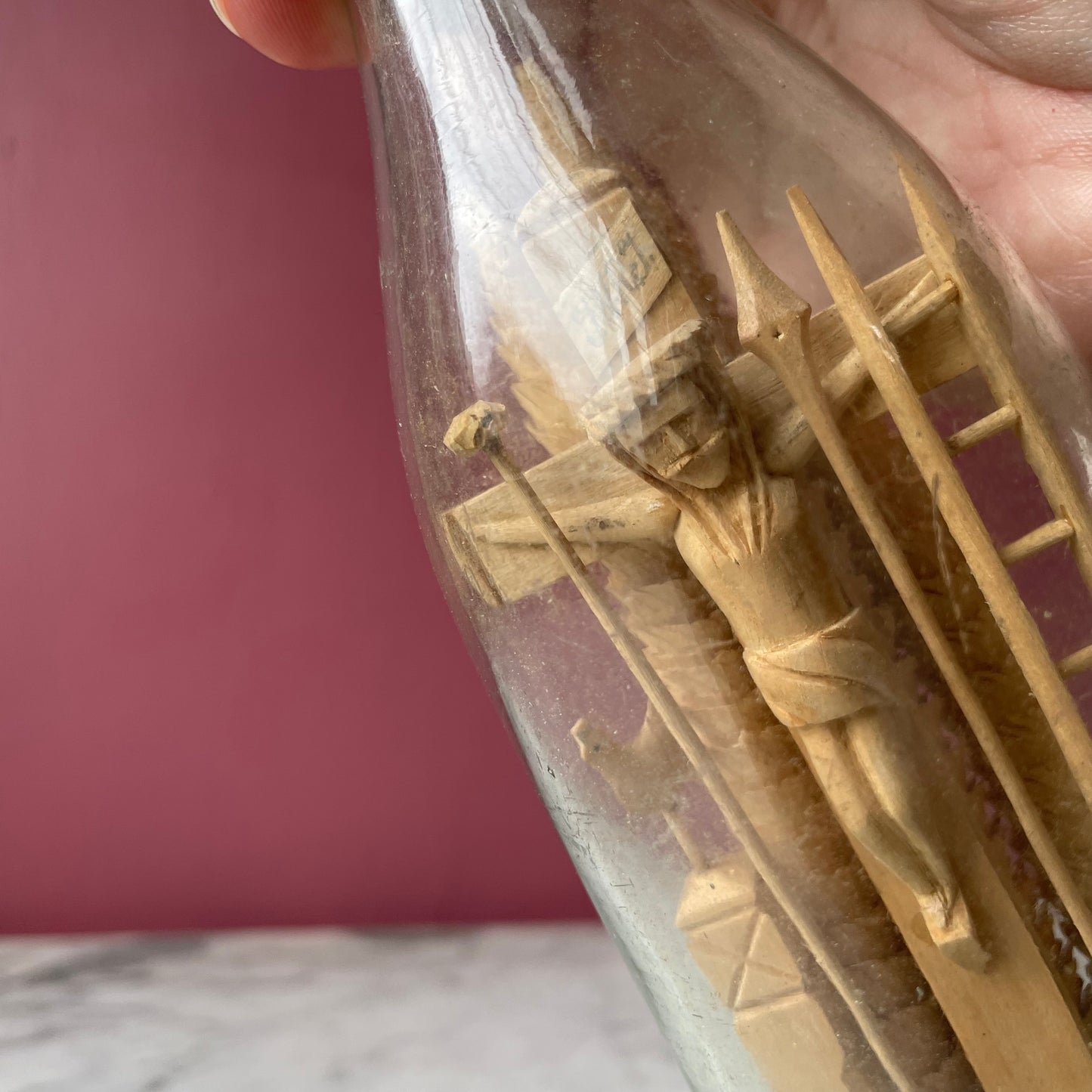 Antique Folk Art Bottle Assemblage | Arma Christi