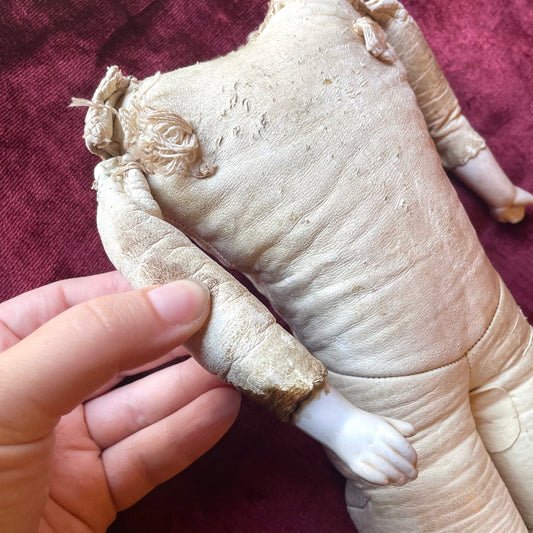 Antique Kid Leather Doll Body