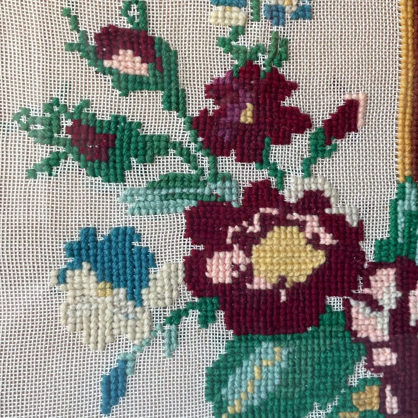 Antique Cross & Flowers Embroidery