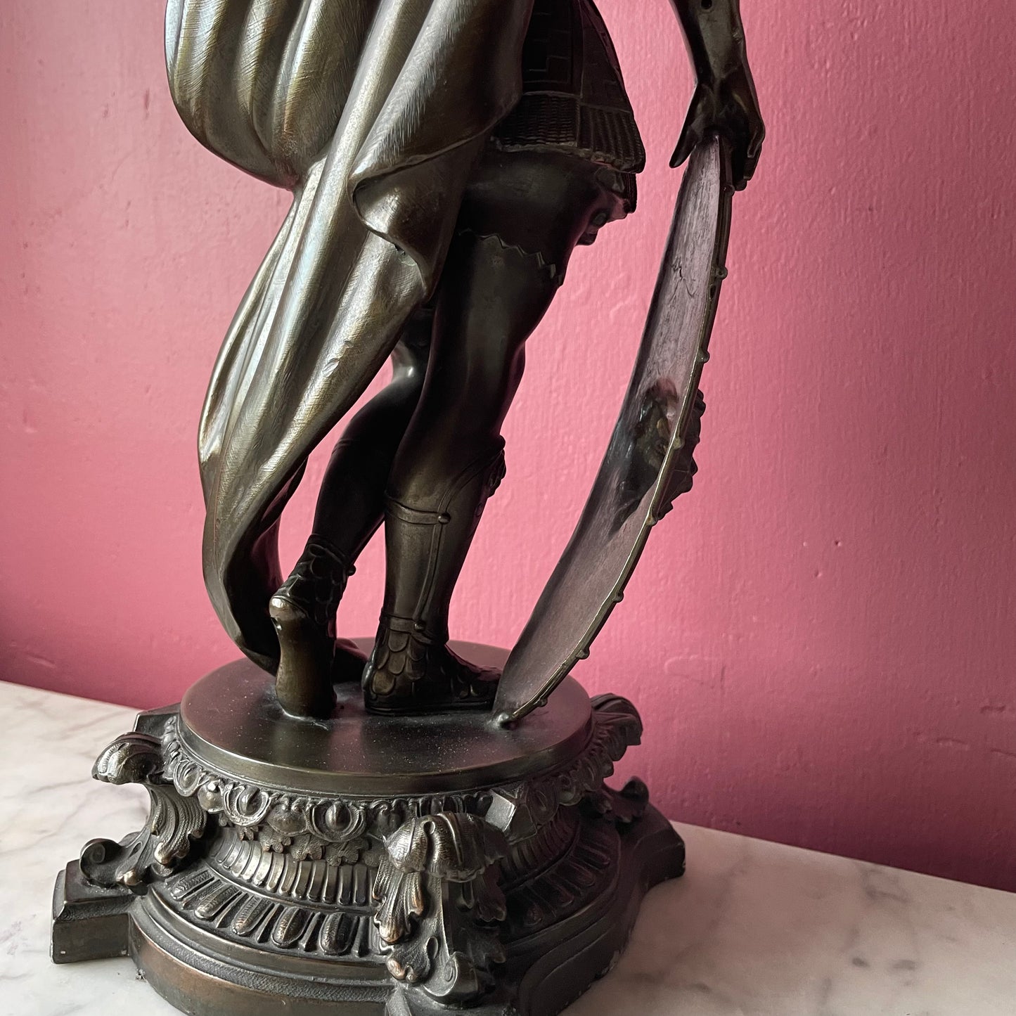 Victorian Cast Metal Warrior Figure