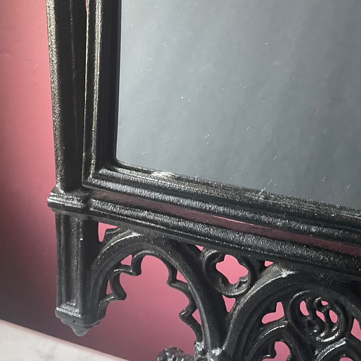 Gothic Revival Cast Iron Vanity Mirror