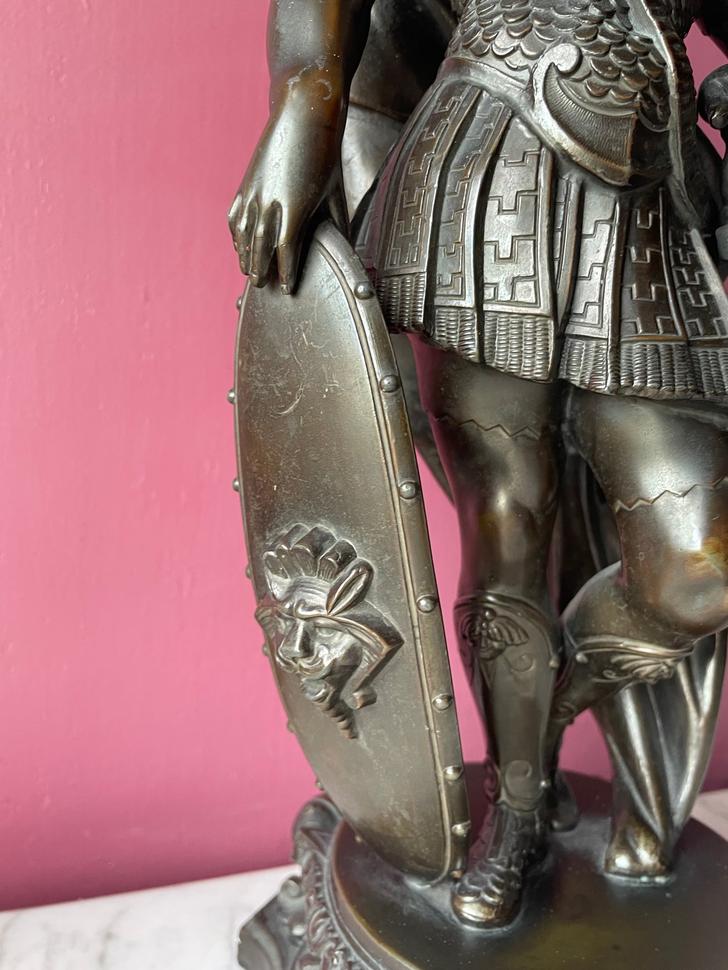 Victorian Cast Metal Warrior Figure