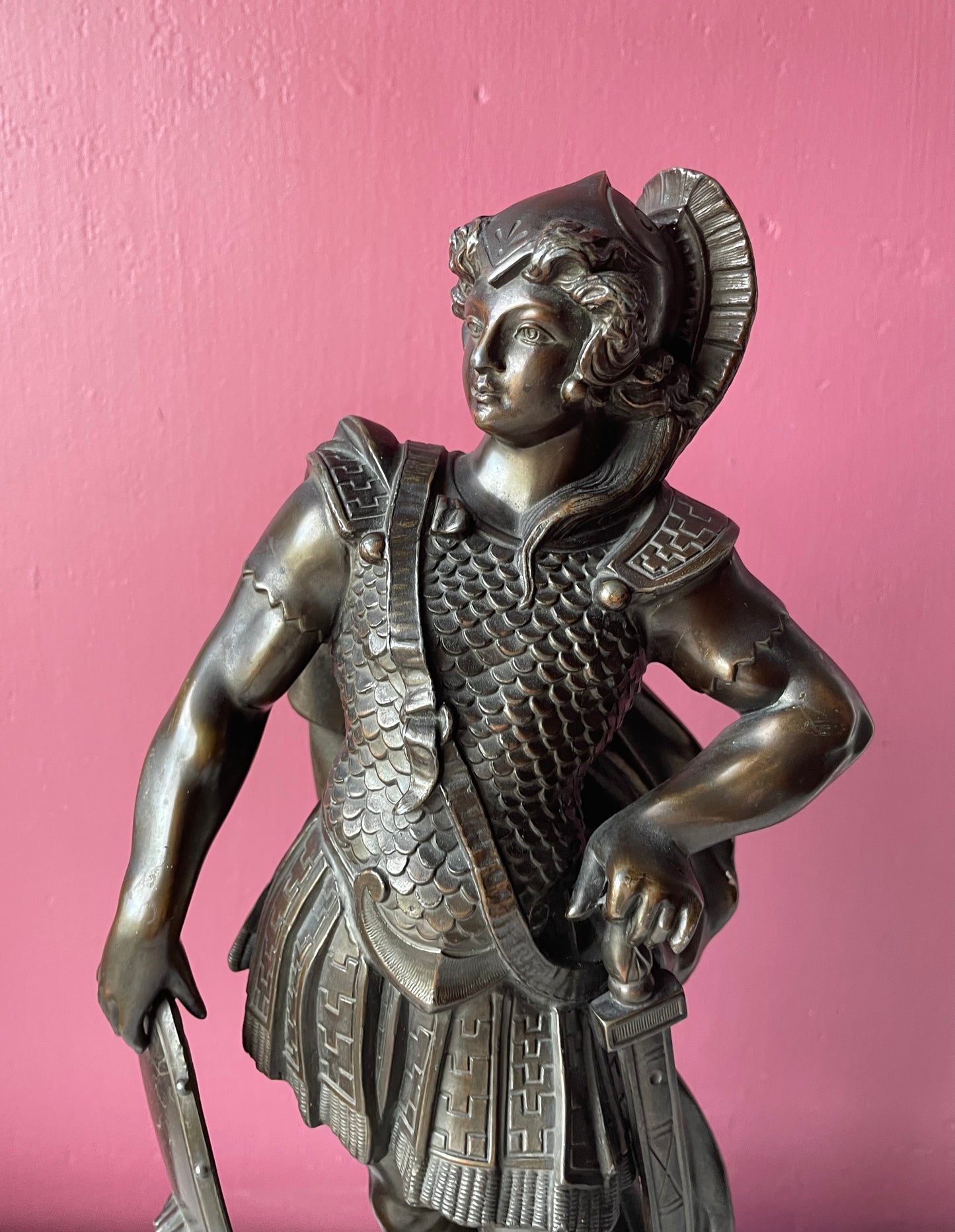 Victorian Cast Metal Warrior Figure