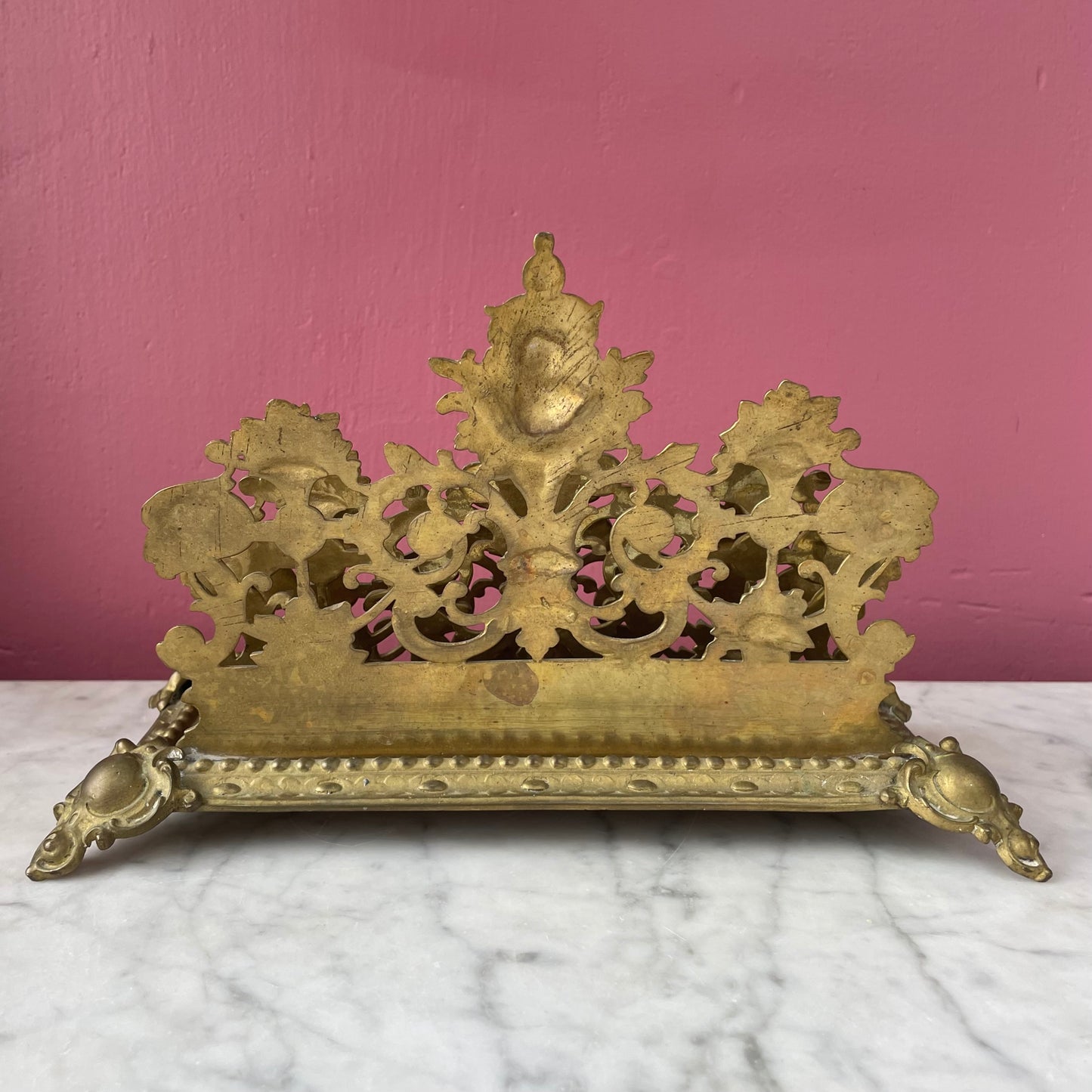 Antique Rococo Revival Letter Holder