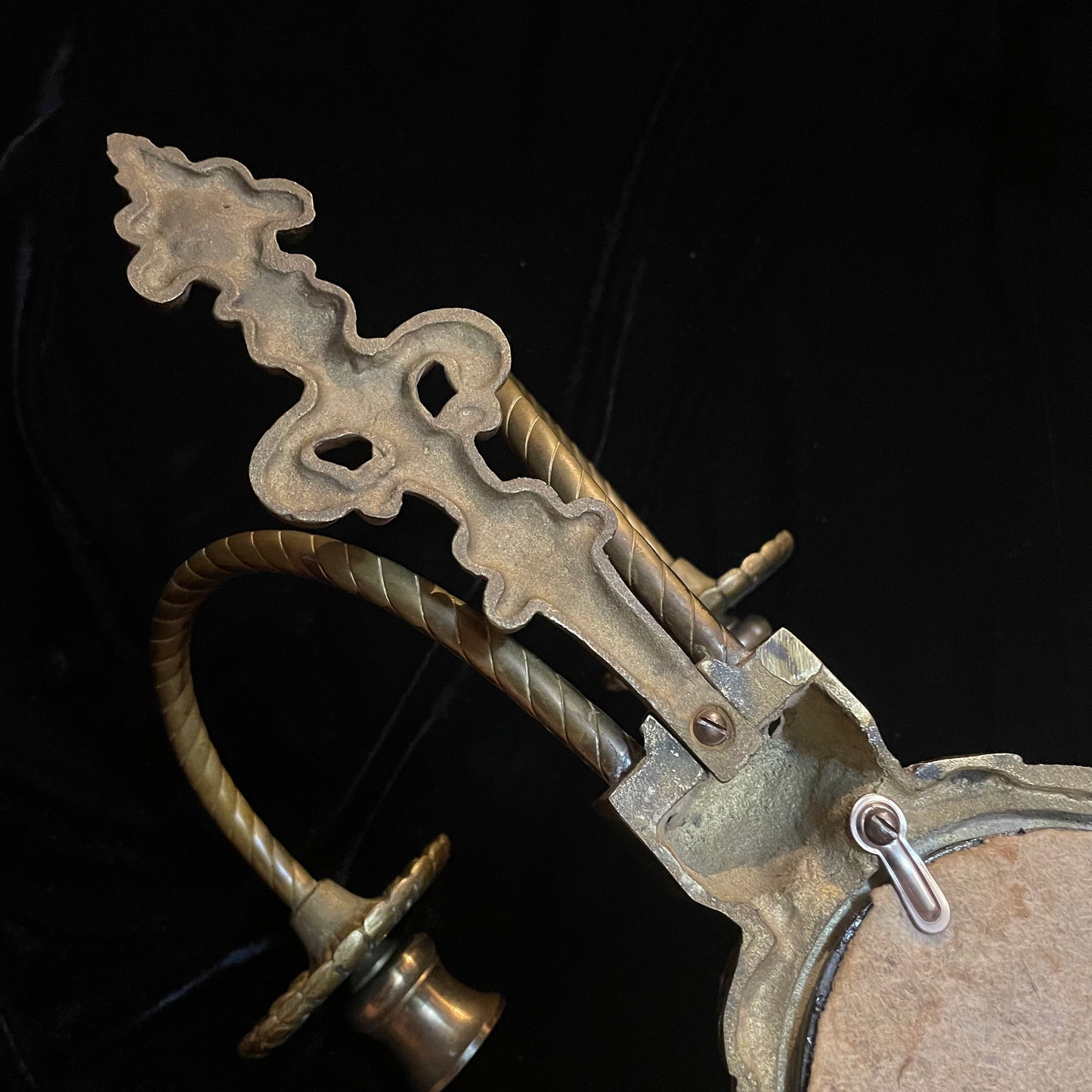 Vintage Baroque Revival Sconces with Mirrors & Candleholders