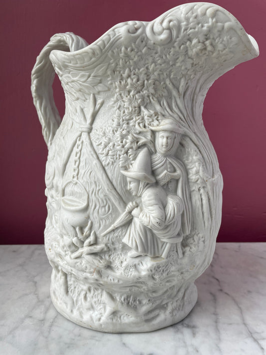 Antique Witch | Jones & Walley Stoneware Pitcher | “Gipsey” Pattern