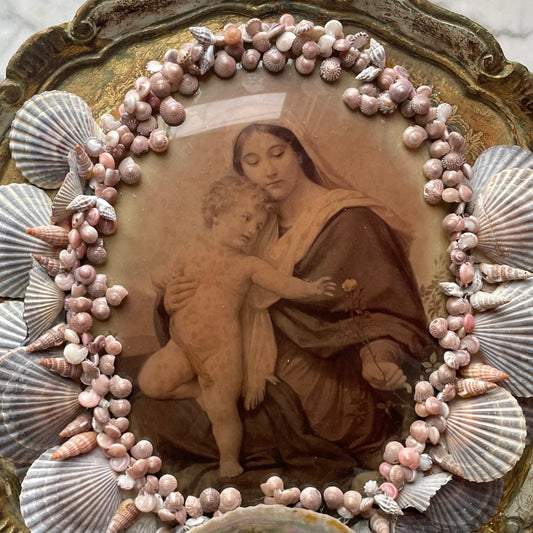 Stella Maris | Vintage Madonna Assemblage with Seashells