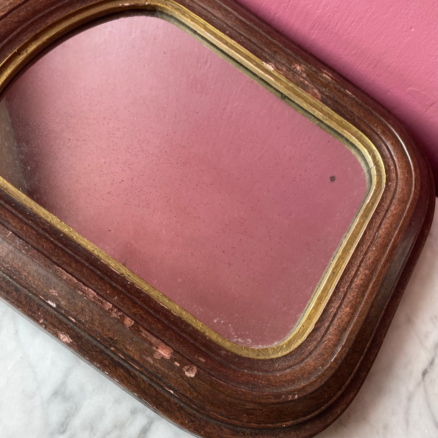 Victorian Arched Wood Victorian Mirror