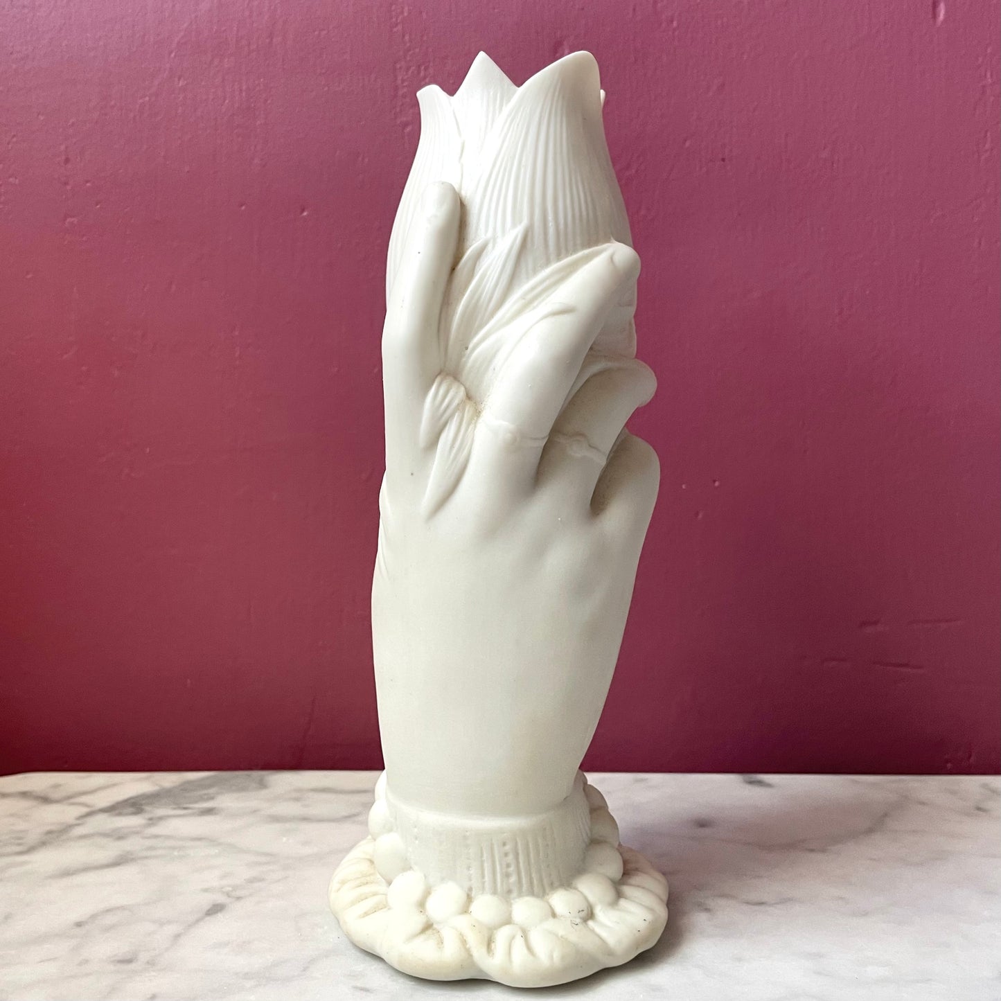 Victorian Parian Hand Shaped Spill Vase
