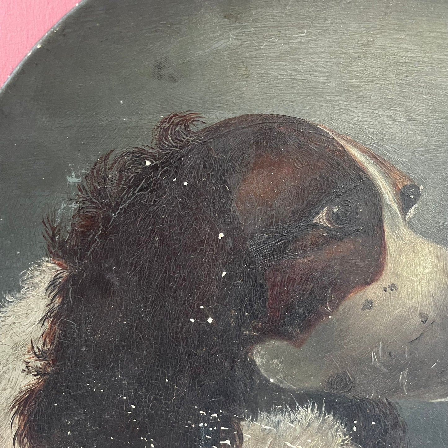 Victorian Portrait Plate of a Dog
