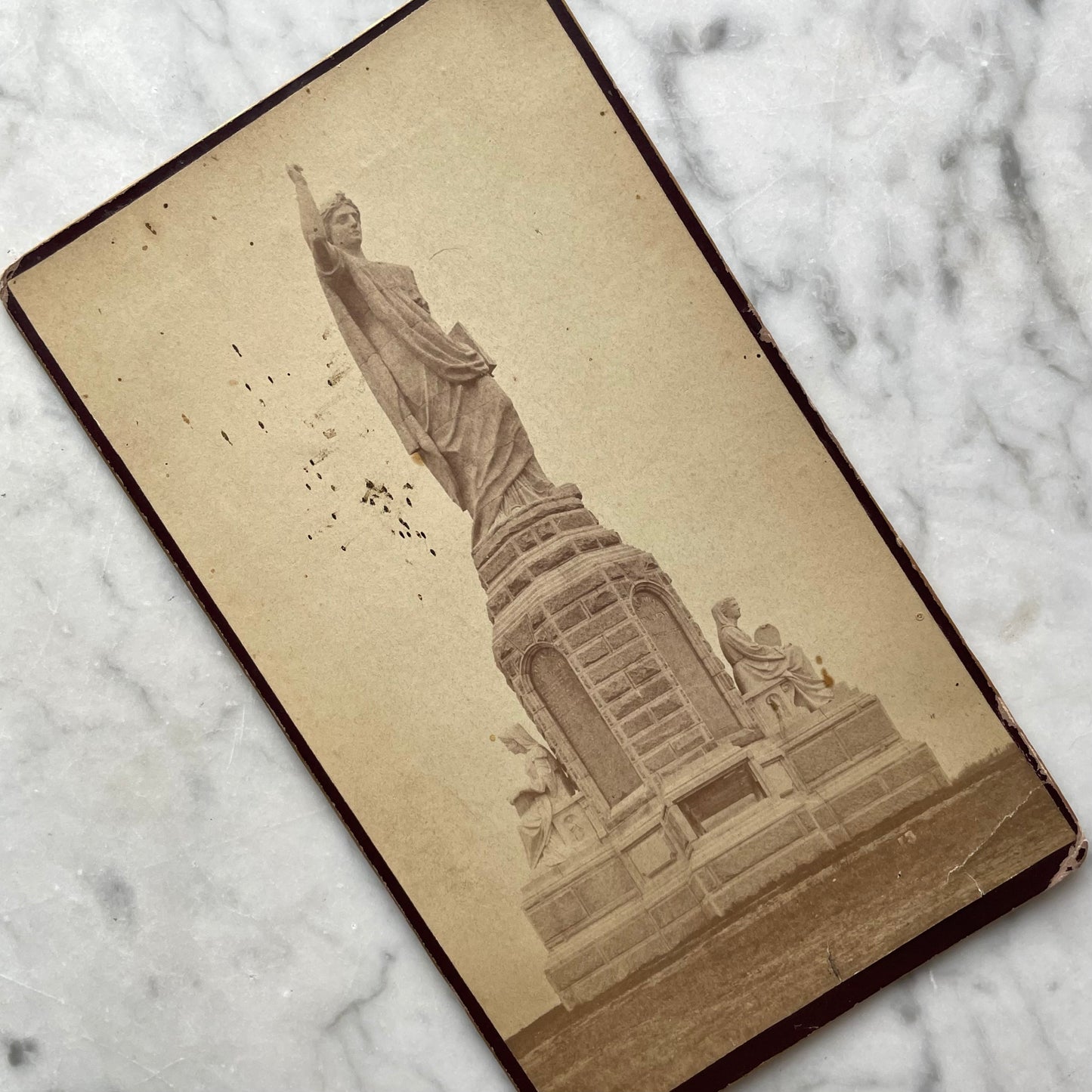 National Monument to the Forefathers | Plymouth, MA | Antique Cabinet Card Photo