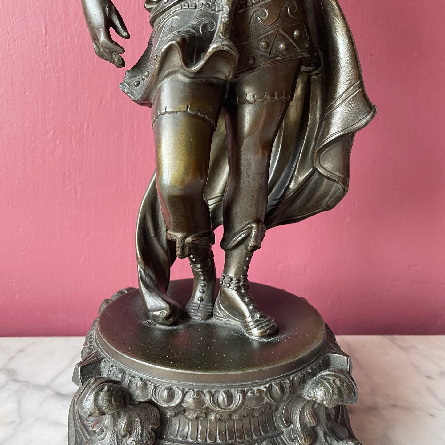 Victorian Cast Metal Classical Warrior