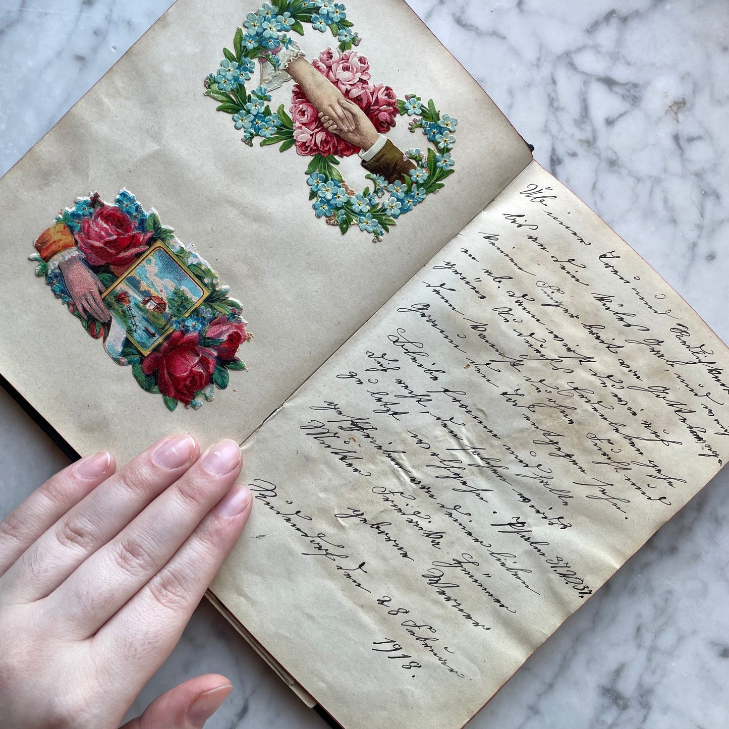Antique WWI German Scrap Album | 1918