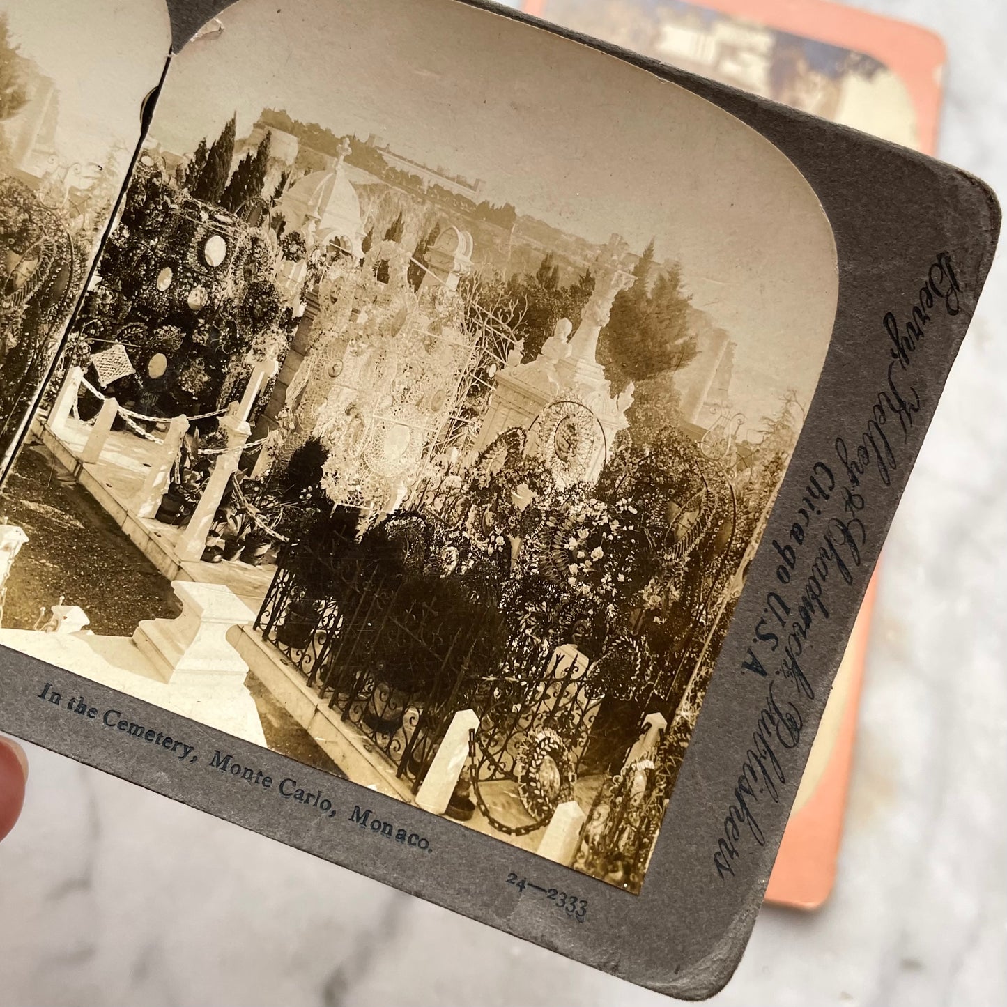 Antique Cemetery Stereocards