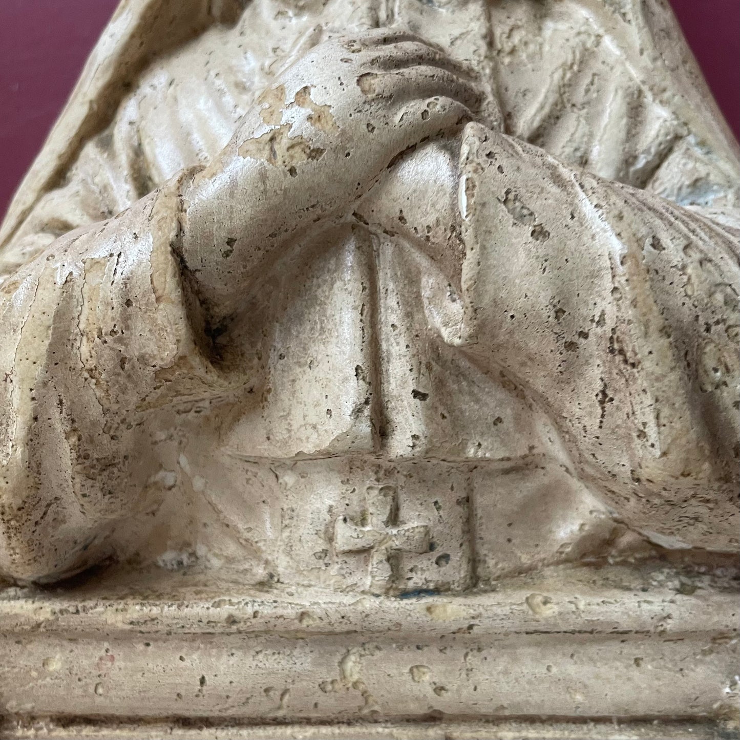 Antique Chalkware Nun