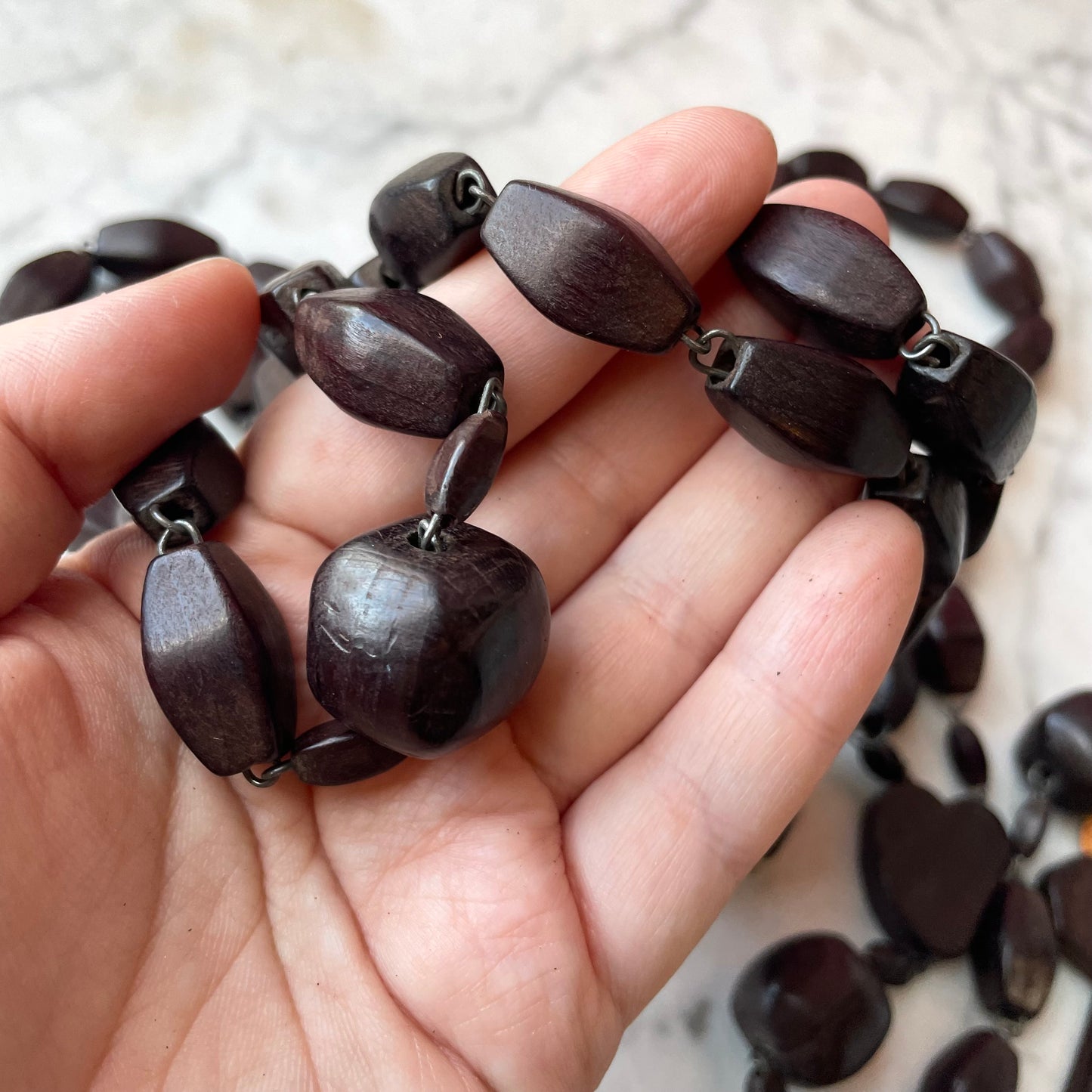 Oversized Antique Wall Rosary | Sainte Anne de Beaupré