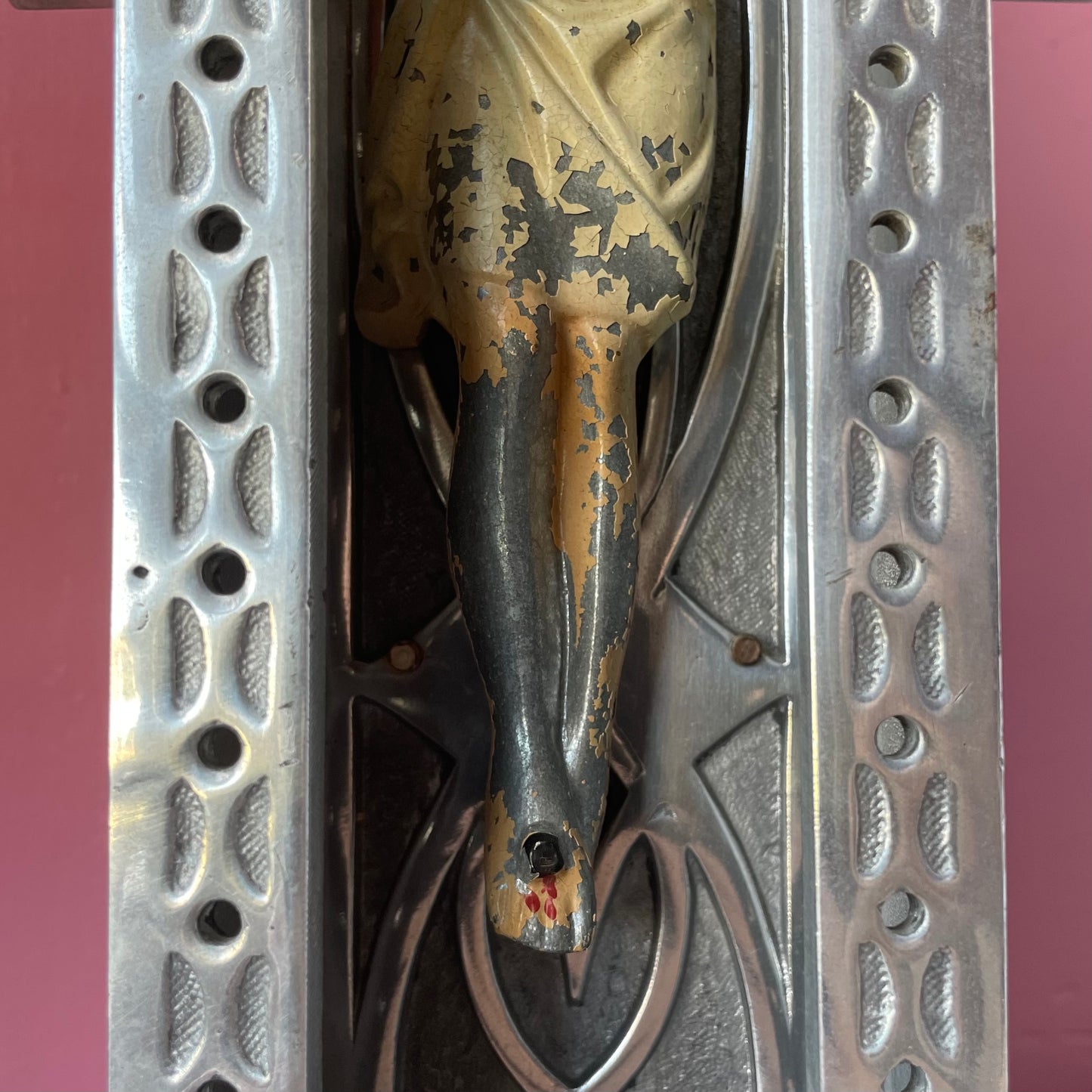 RESERVED Vintage Church Salvage Crucifix