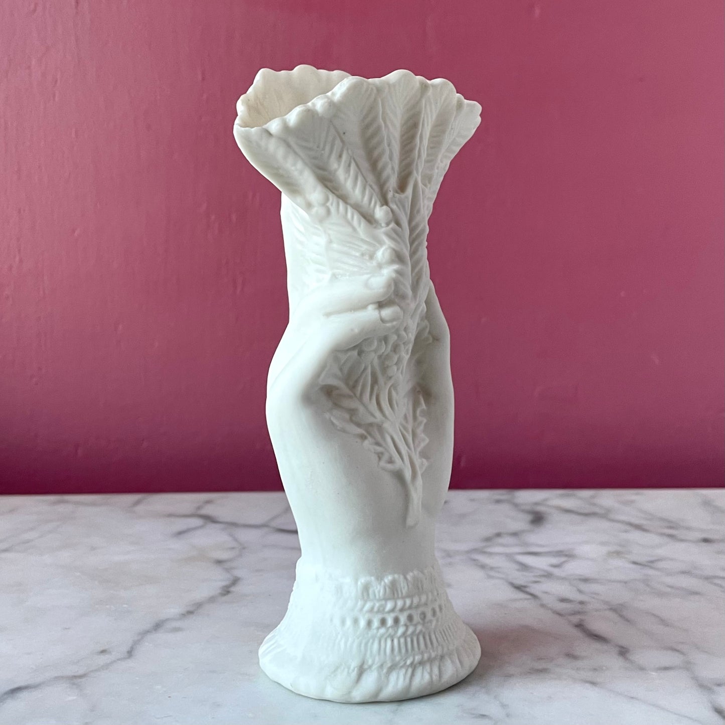 Victorian Parian Hand Vase