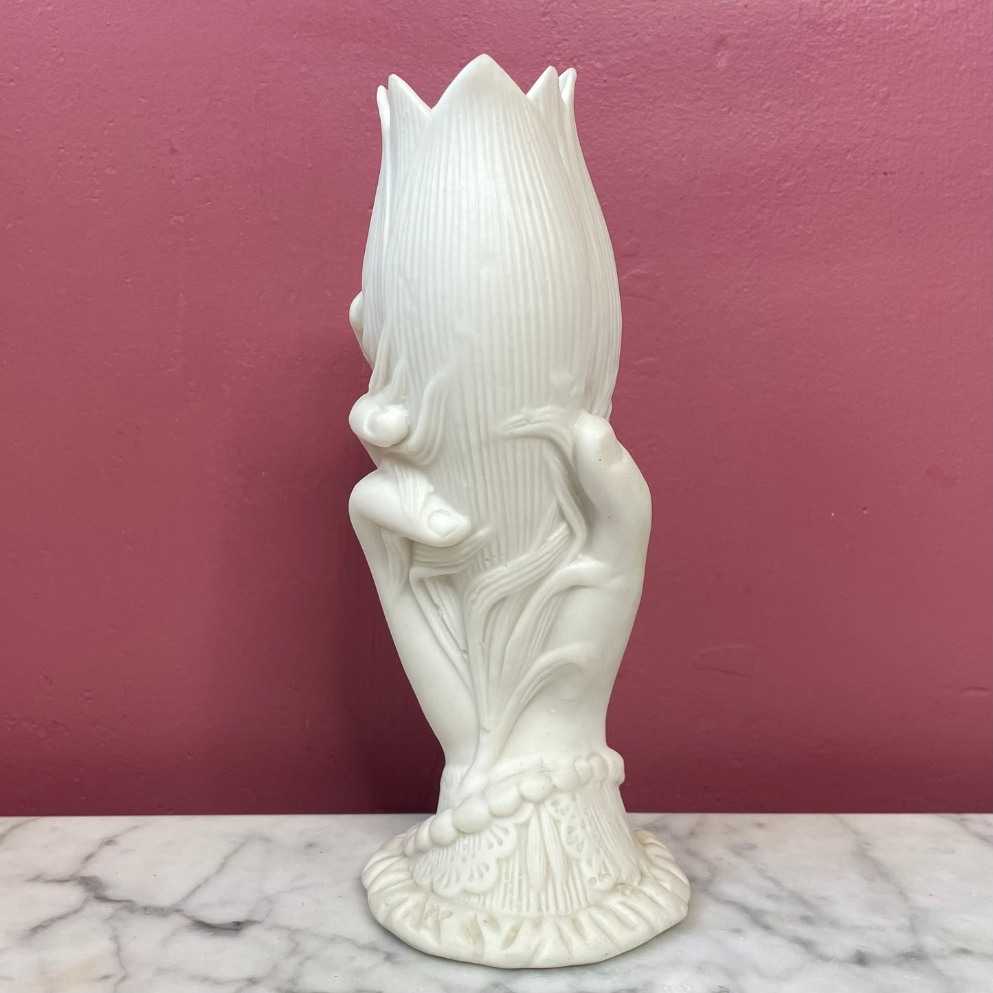 Victorian Parian Hand Shaped Spill Vase