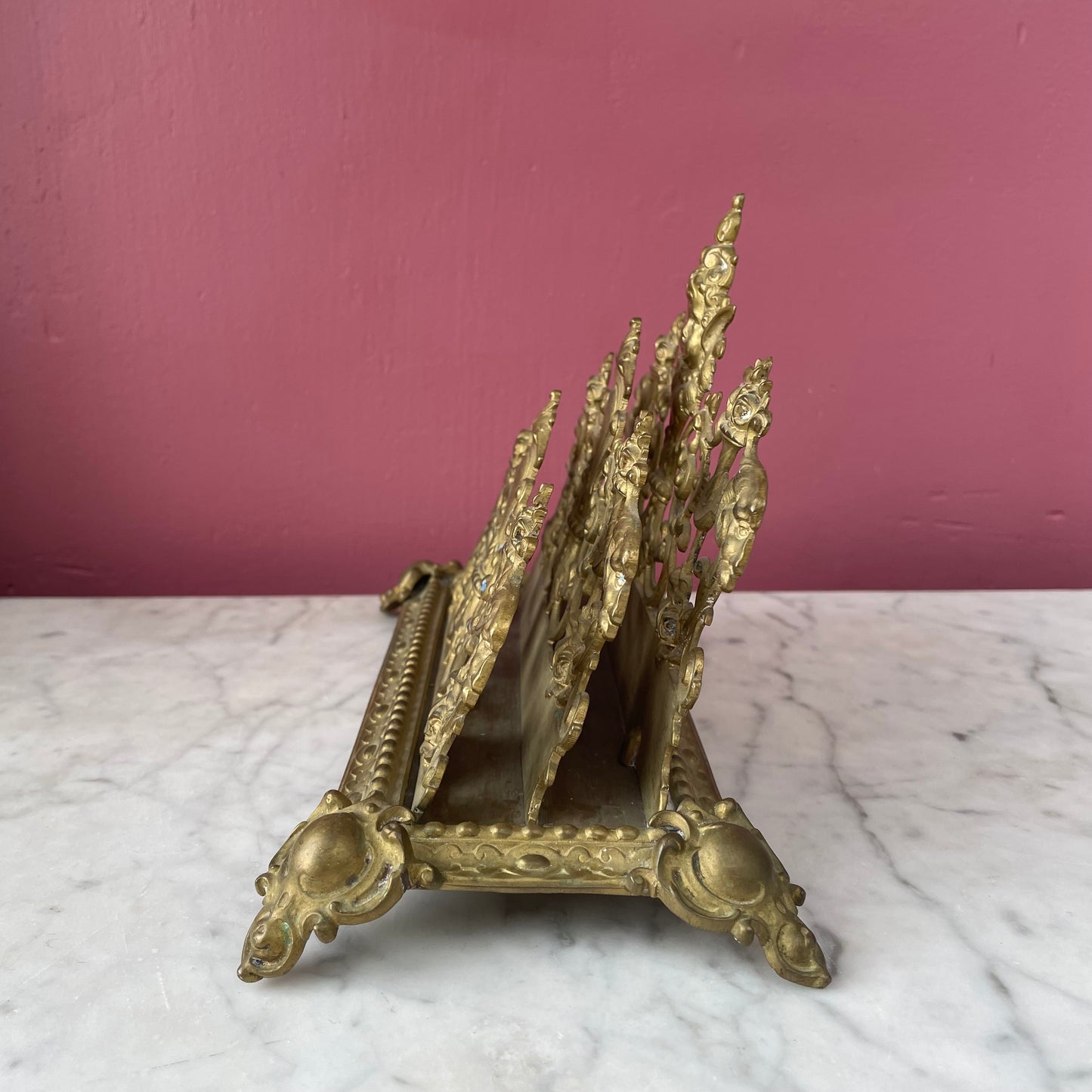 Antique Rococo Revival Letter Holder