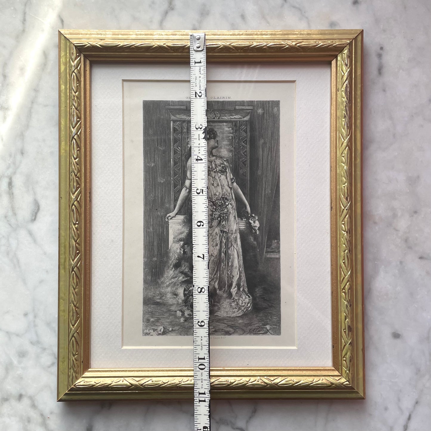 Sarah Bernhardt as Cleopatra by Georges Clairin | Antique Framed Print