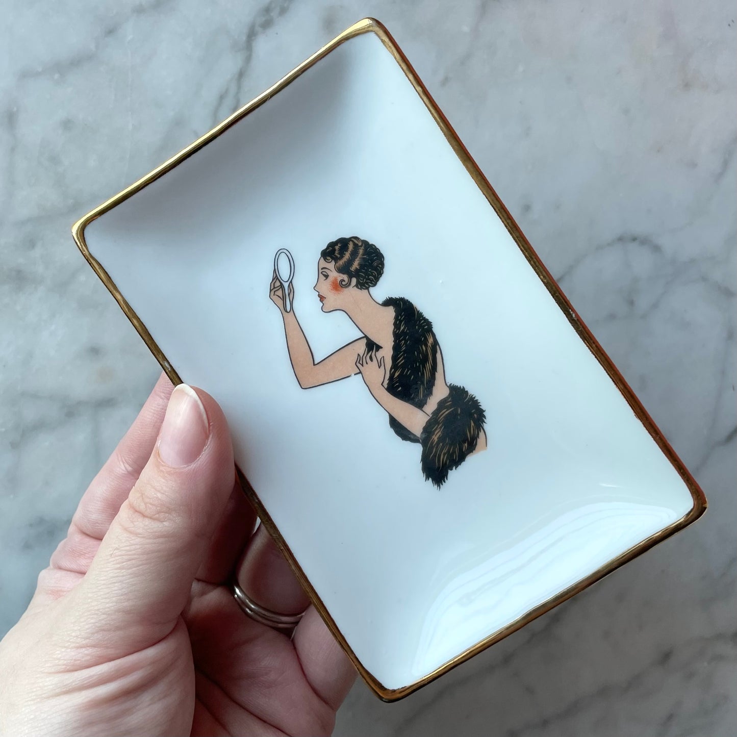 1920s Naughty Limoges Dish | Erotic Trompe L’œil