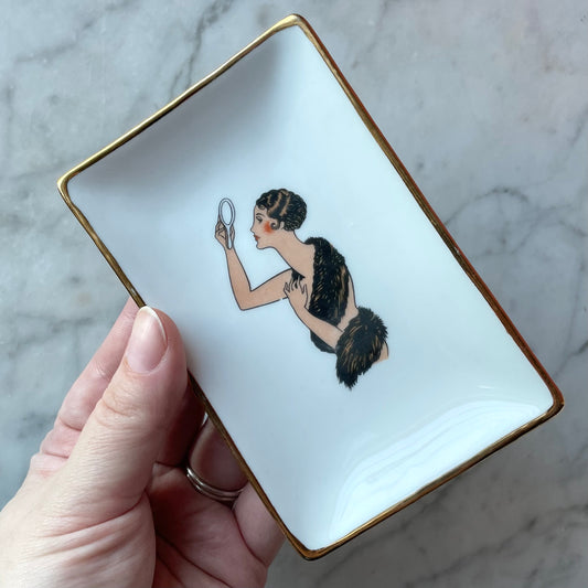 1920s Naughty Limoges Dish | Erotic Trompe L’œil