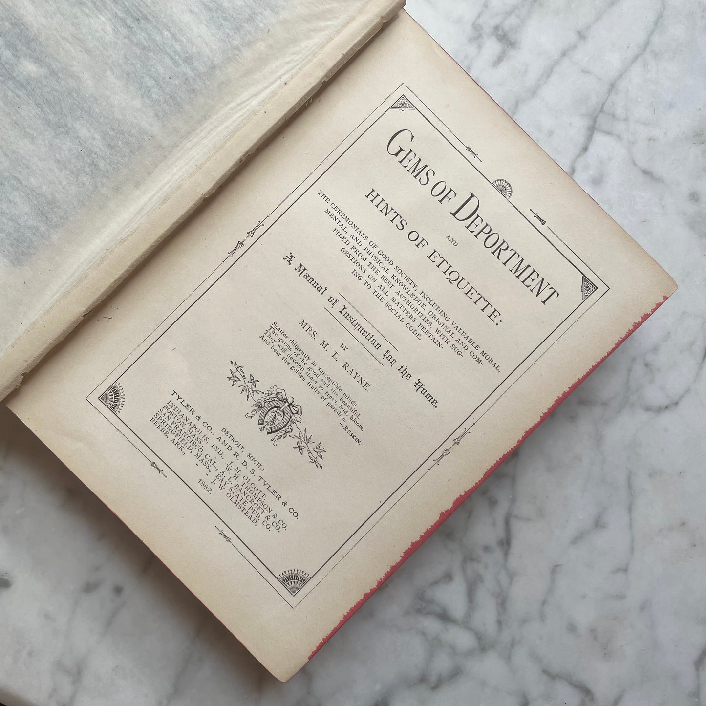 Gems of Deportment & Hints of Etiquette | 1882