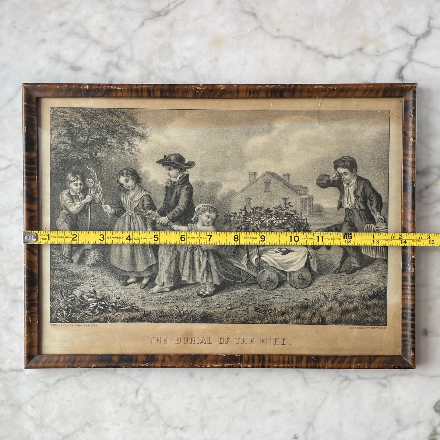 The Burial of the Bird | Victorian Print