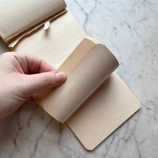 Antique Blank Notepad with Marbled Boards