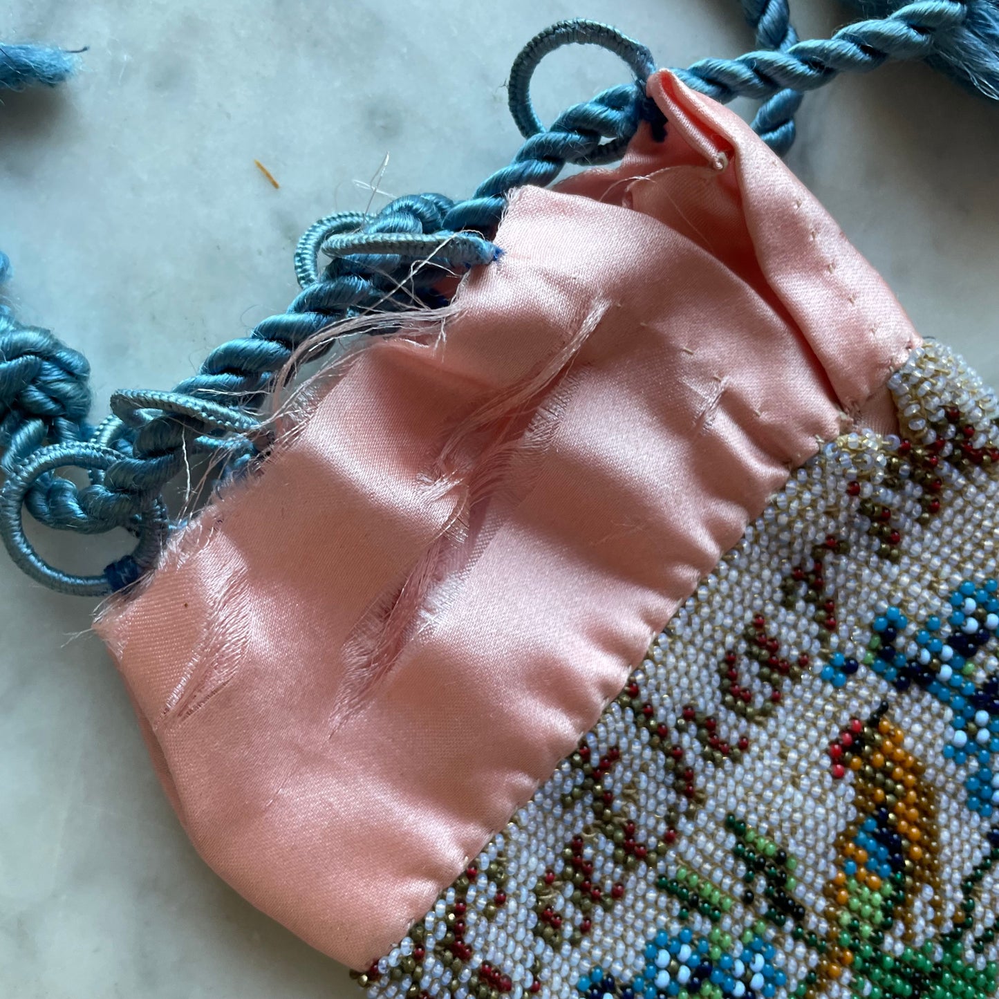 Victorian Beaded Drawstring Purse