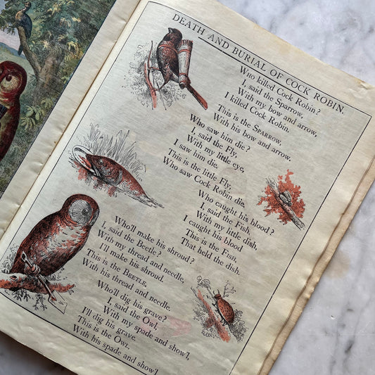 The Story of Cock Robin | Antique McLoughlin Linen Book