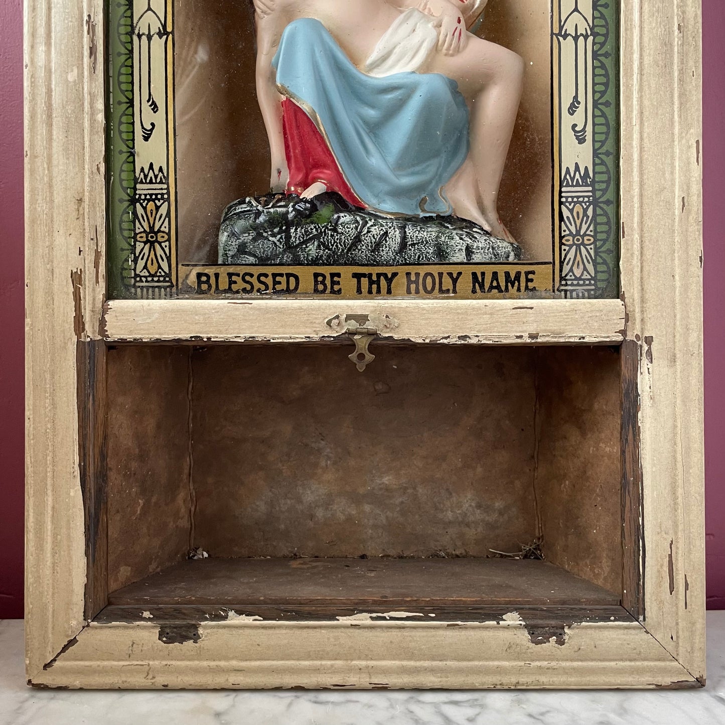 Antique Last Rites Shadow Box with Pietà