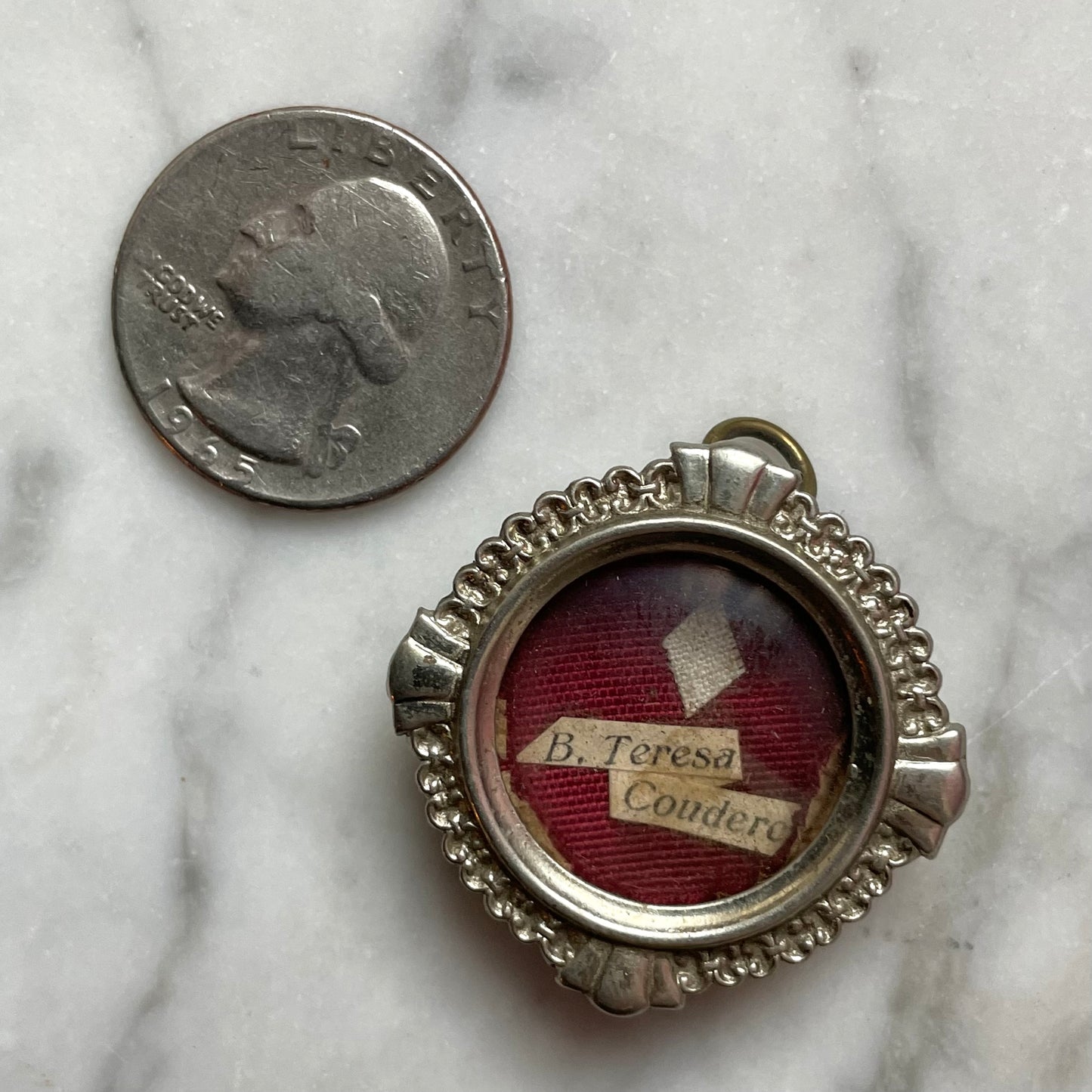 Antique Tertiary Relic | Cloth Touched Relic of Teresa Couderc