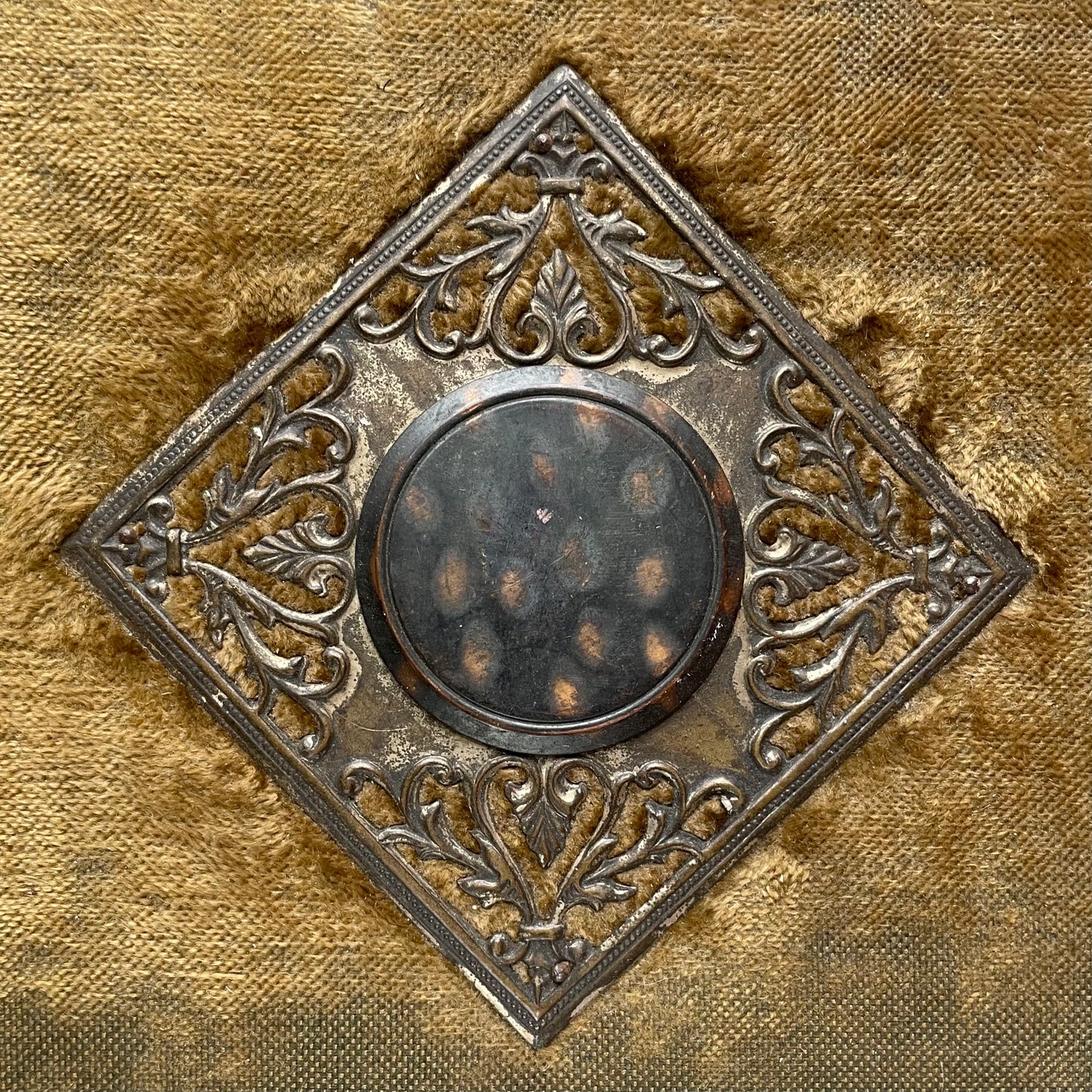 Victorian Green Velvet Vanity Box