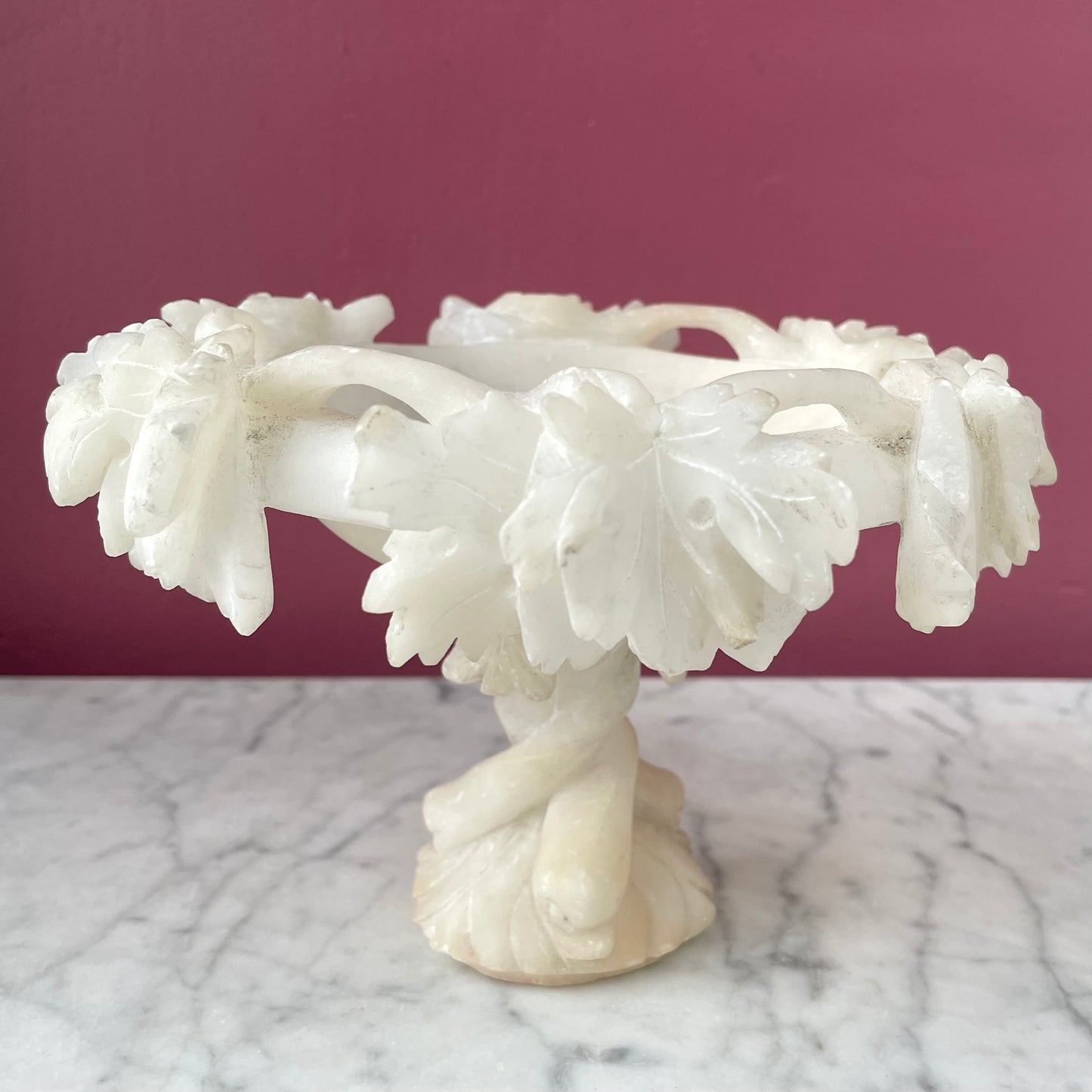 Antique Alabaster Vide Poche