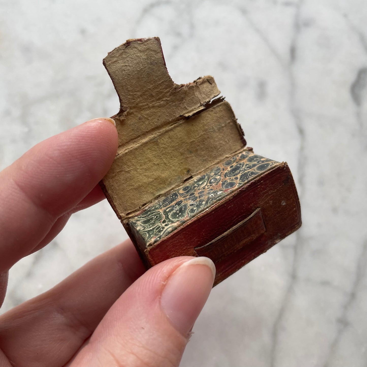 Victorian Miniature Leather Book Box