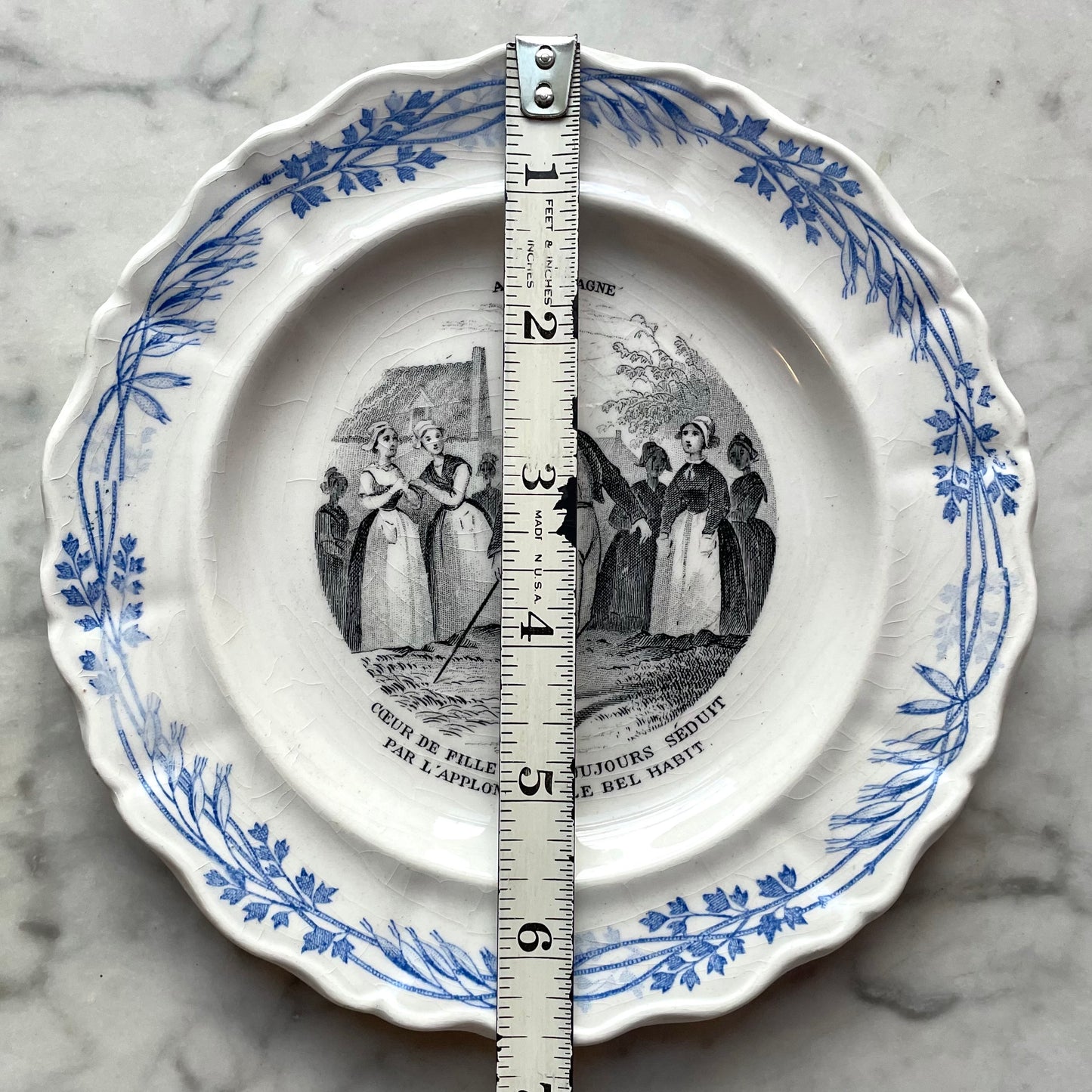 Antique Dandy Assiette Parlante