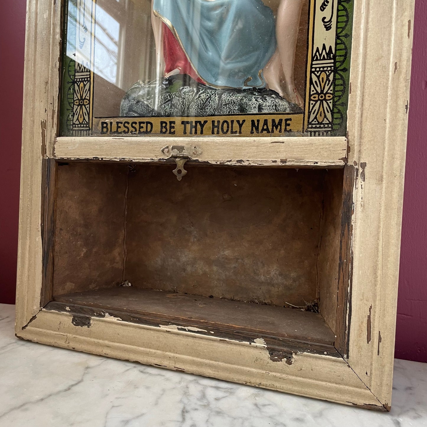 Antique Last Rites Shadow Box with Pietà