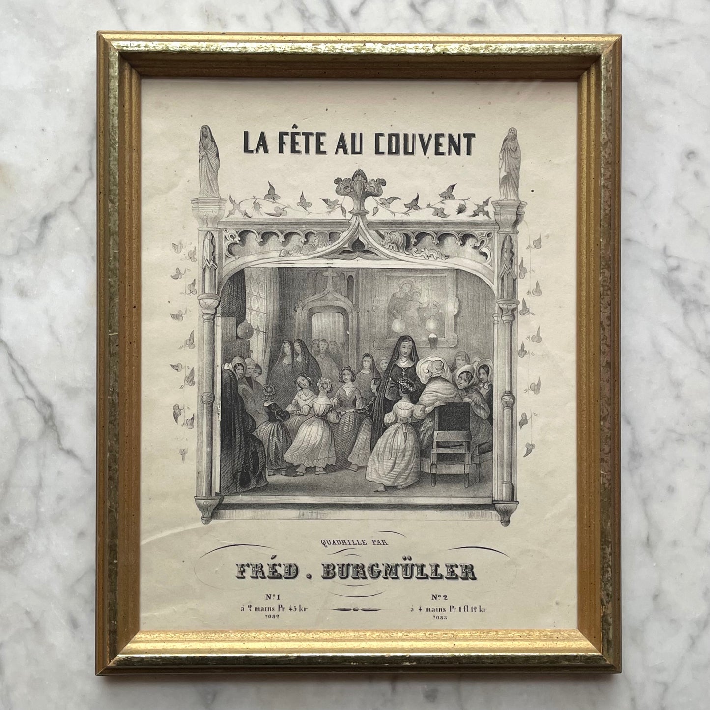 Party at the Convent! | Antique Framed Print