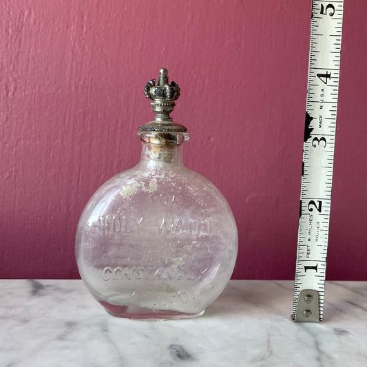 Antique Glass Holy Water Bottle