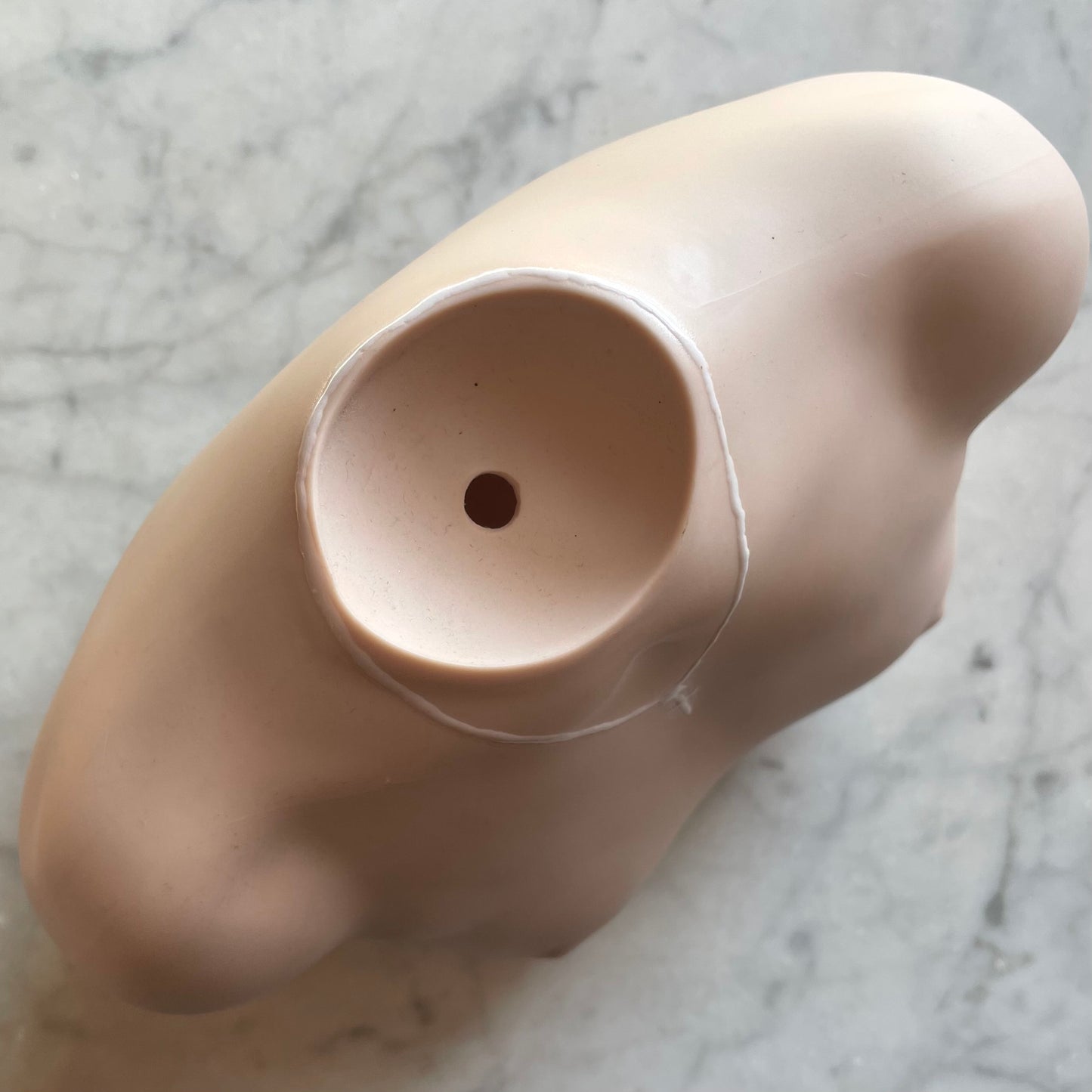 Vintage Nude Doll Bust with Crucifix