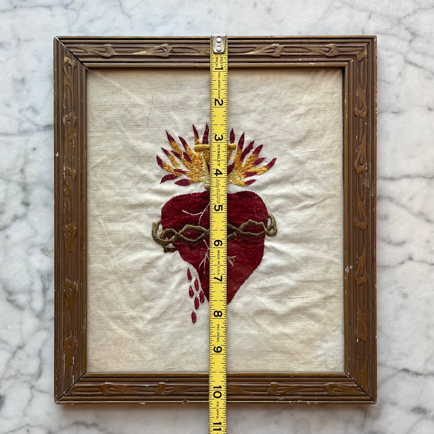 Antique Sacred Heart Embroidery