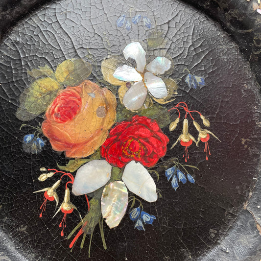 Victorian Mother of Pearl Inlaid Calling Card Tray