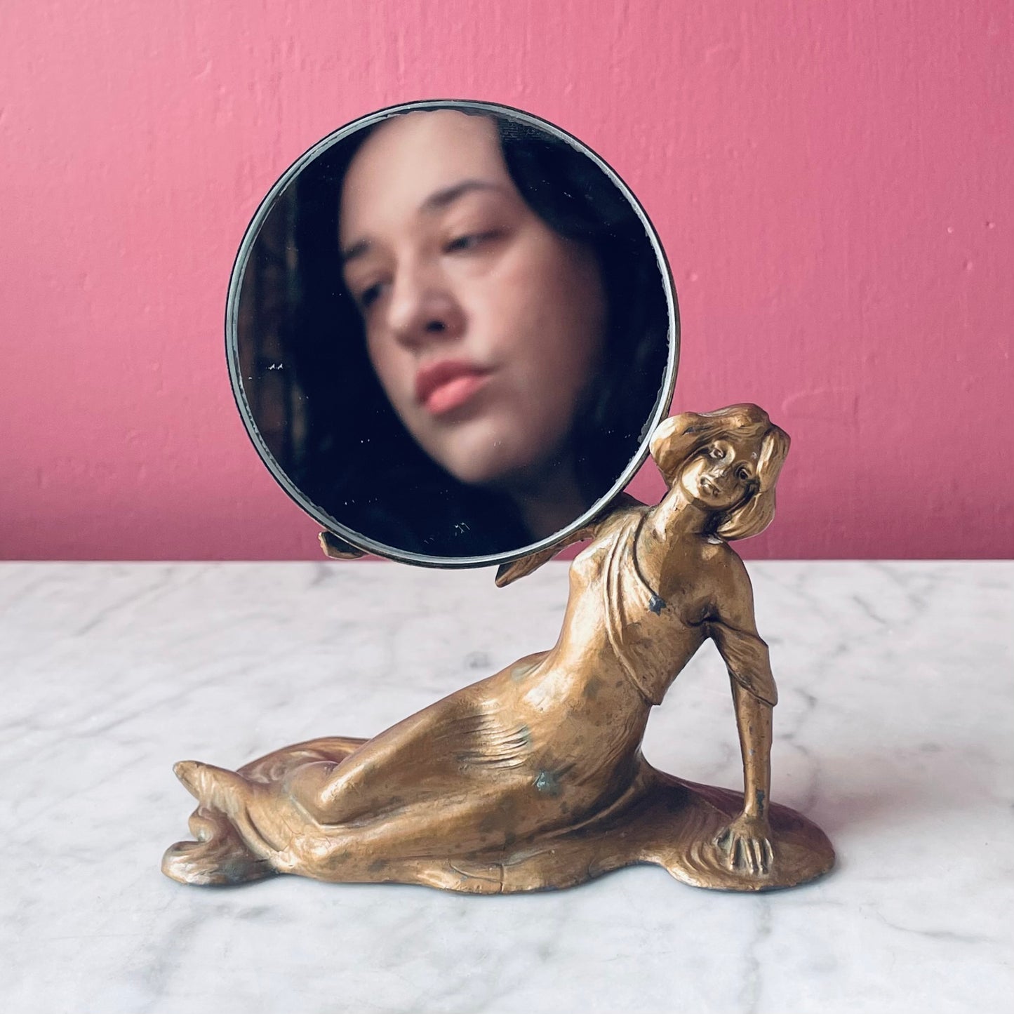 Antique Art Nouveau Vanity Mirror
