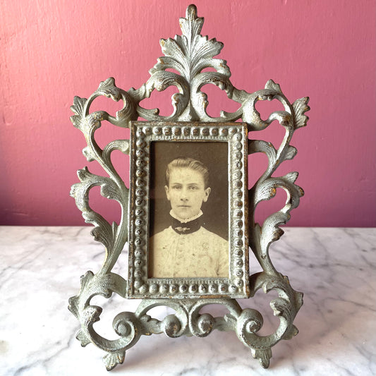 Victorian Carte de Visite in Cast Iron Frame