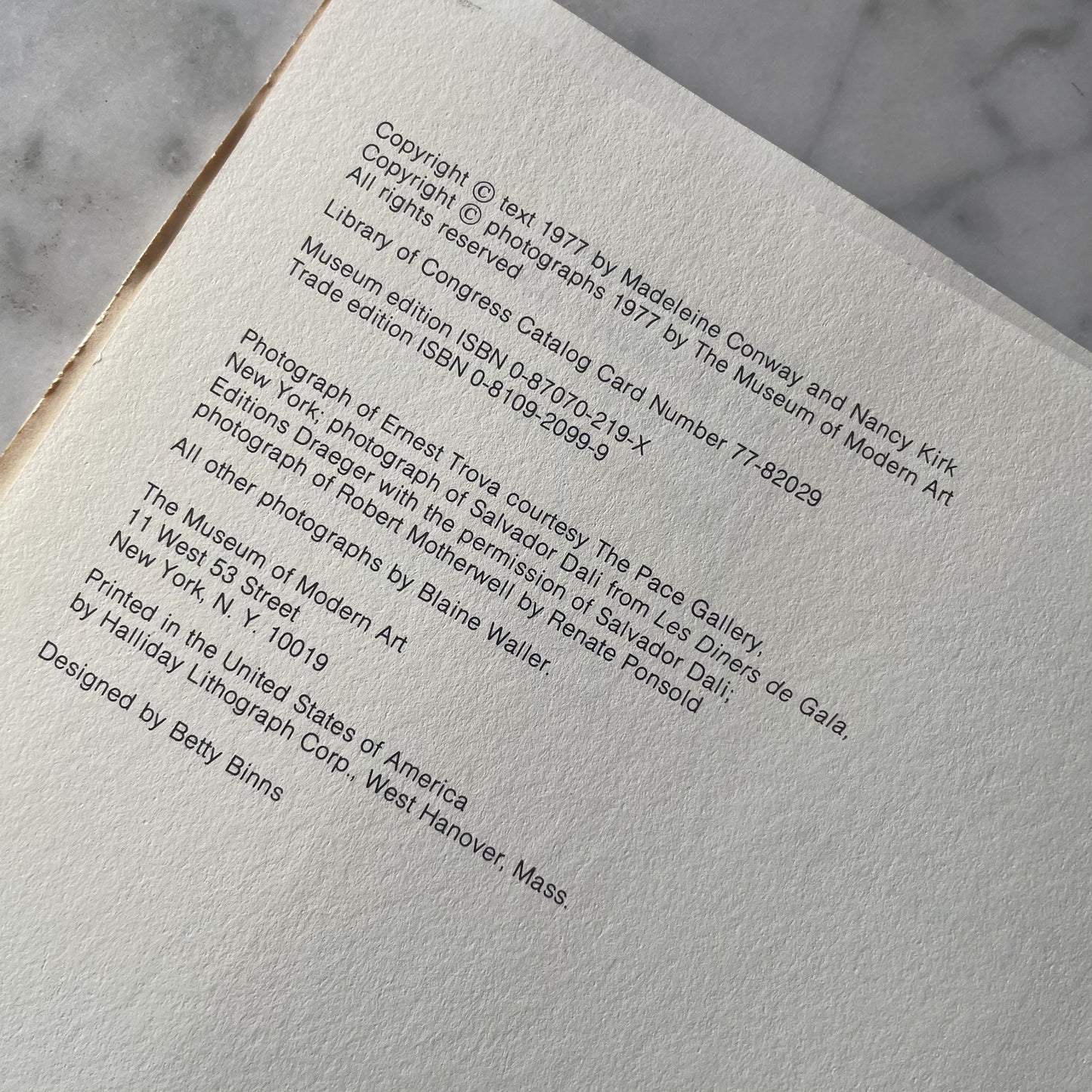 Museum of Modern Art | Artists’ Cookbook | 1977